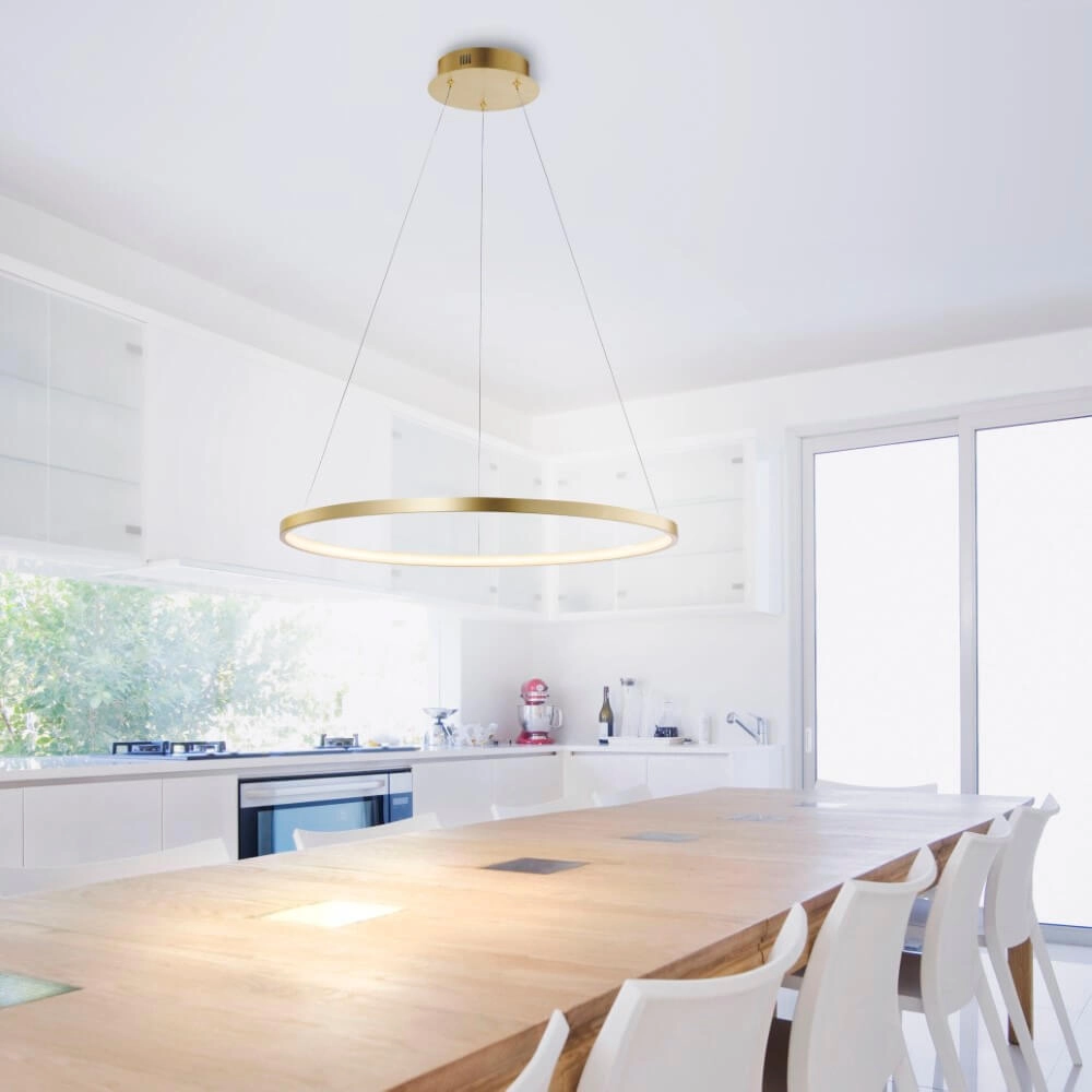 Round pendant lamp Circle gold Ø 60cm Just Light 4043689960414