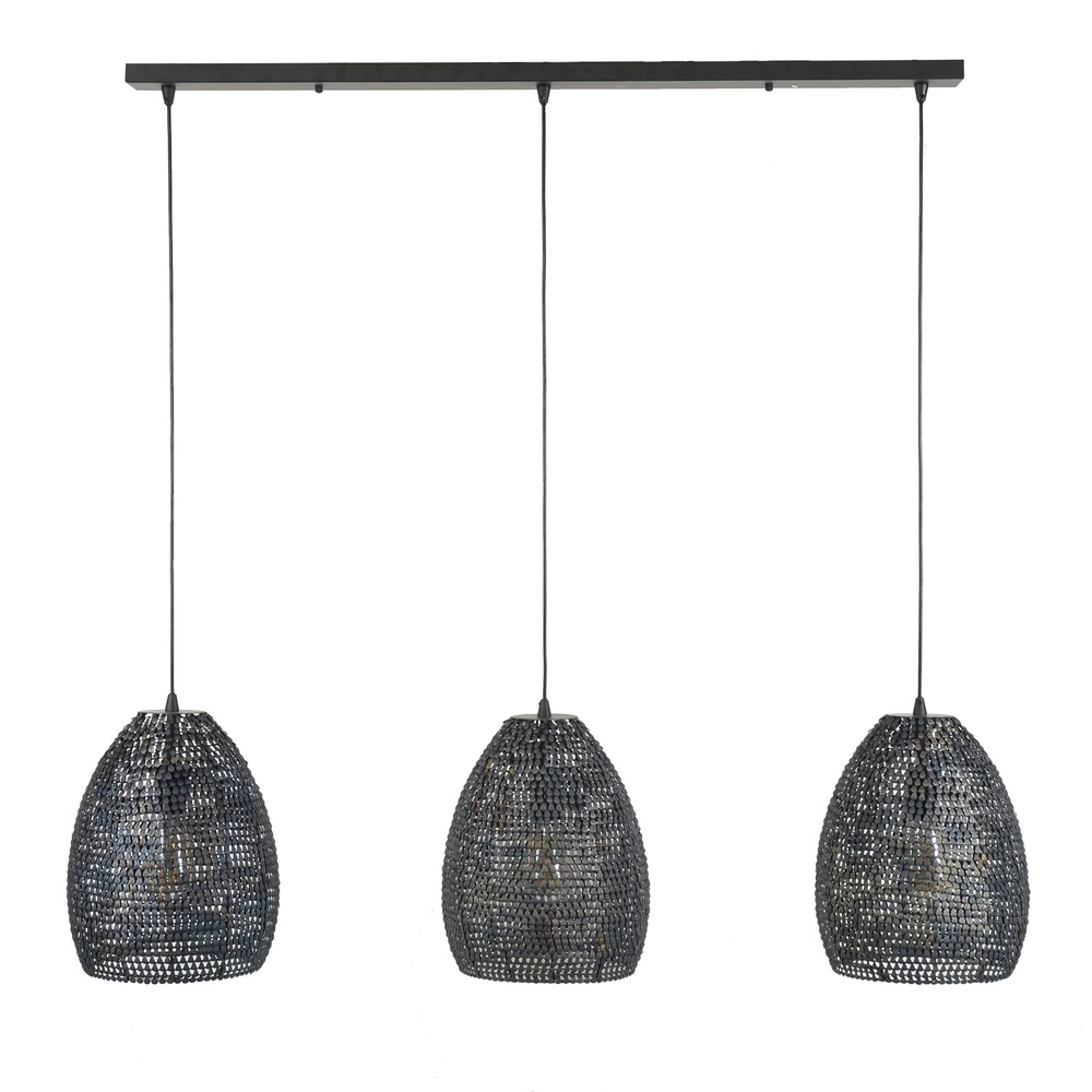 Scale look pendant lamp Armor 3x Ø 26cm Lyora 8716803512870