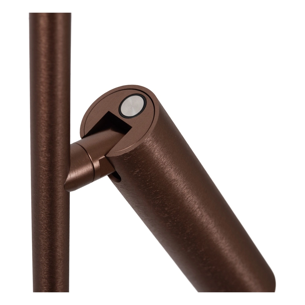 Sleek floor lamp with reading lamp Applause Brushed copper - LED Premium by Lucide 5411212221872