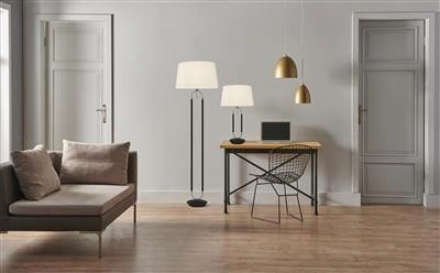 Table lamp Jazz black with metallic gray Searchlight 5053423193069
