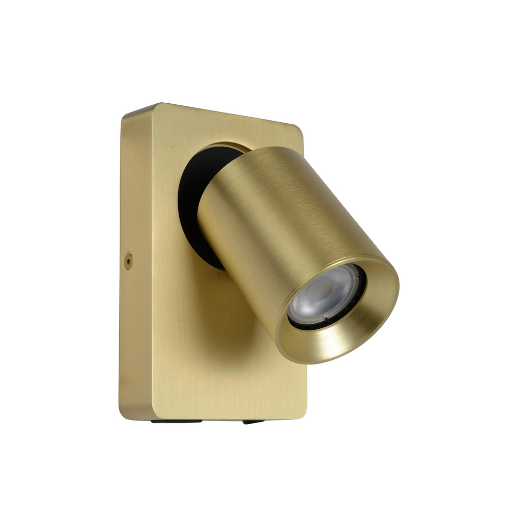 Bedside lamp Nigel with USB charging point gold