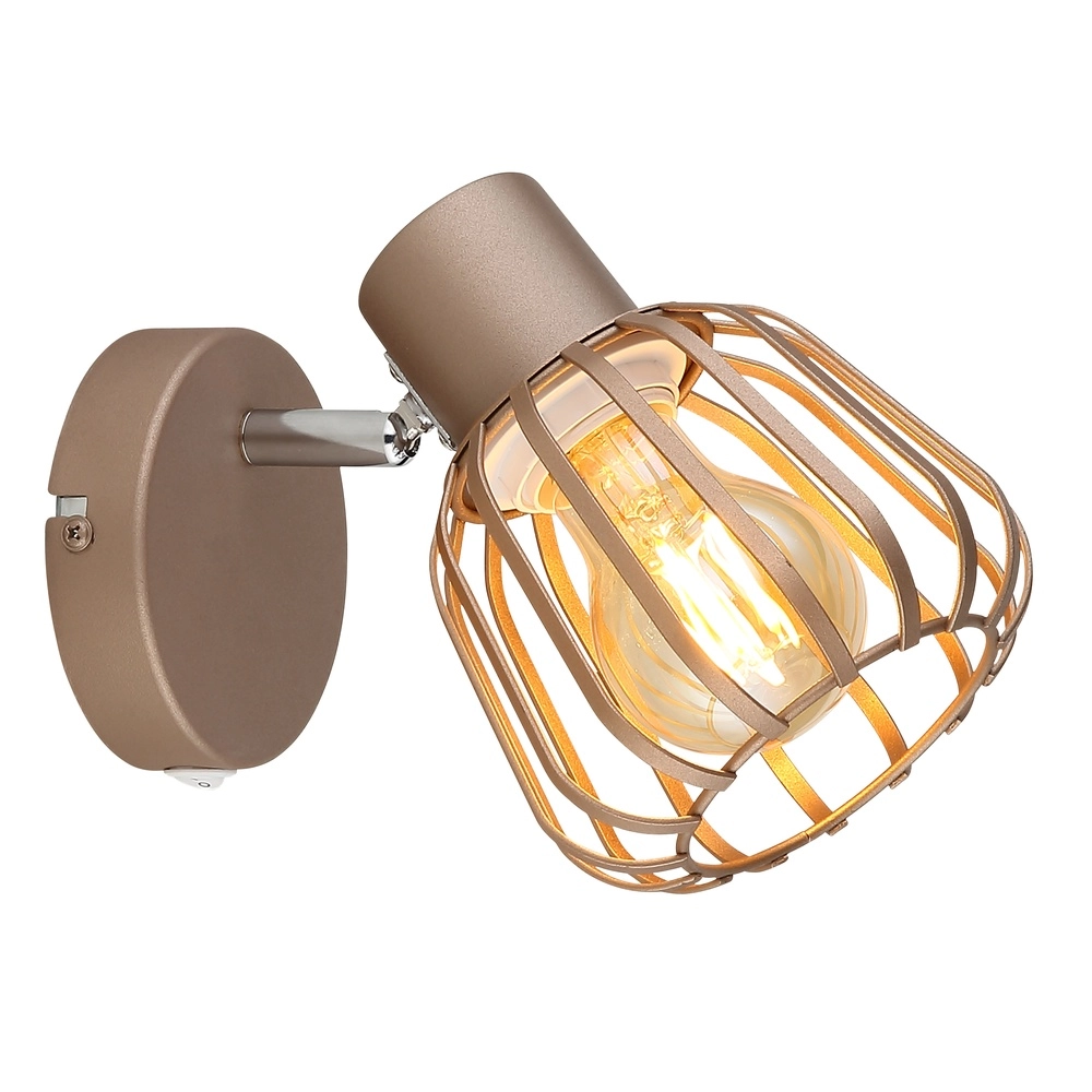 Wall light Olin coffee brown