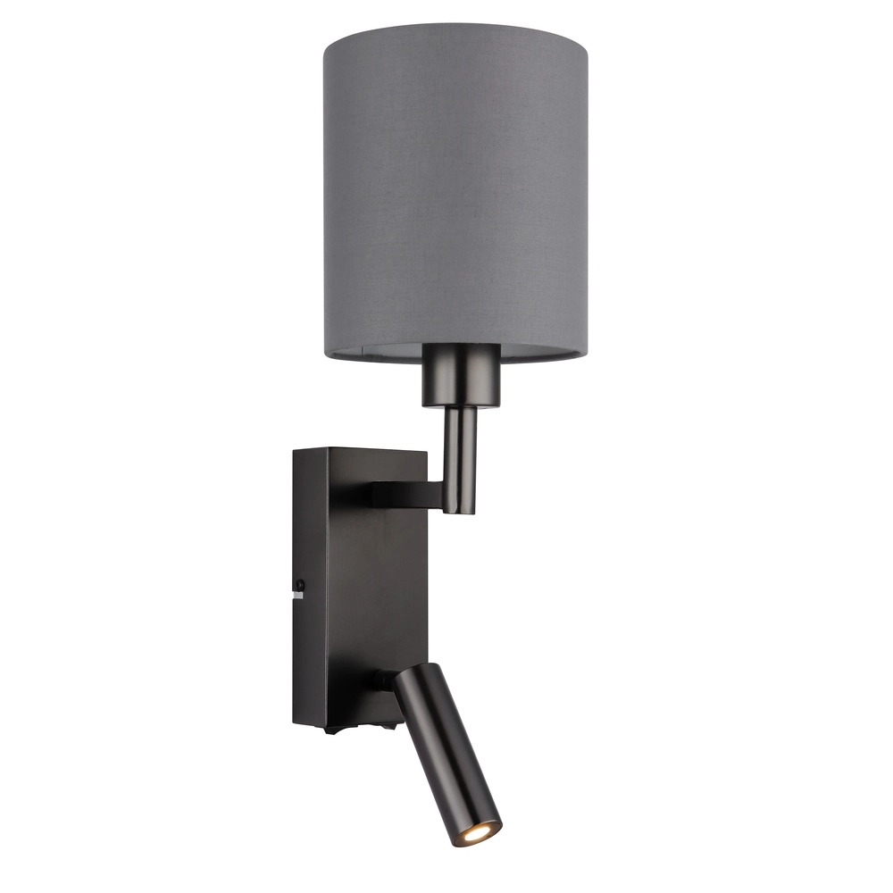 Bedside lamp Zamora black with cap Globo 9007371572892