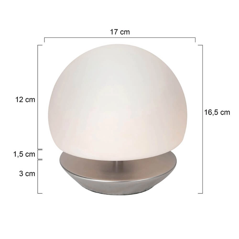 Table lamp Ancilla 17cm metallic gray Steinhauer 8712746114331
