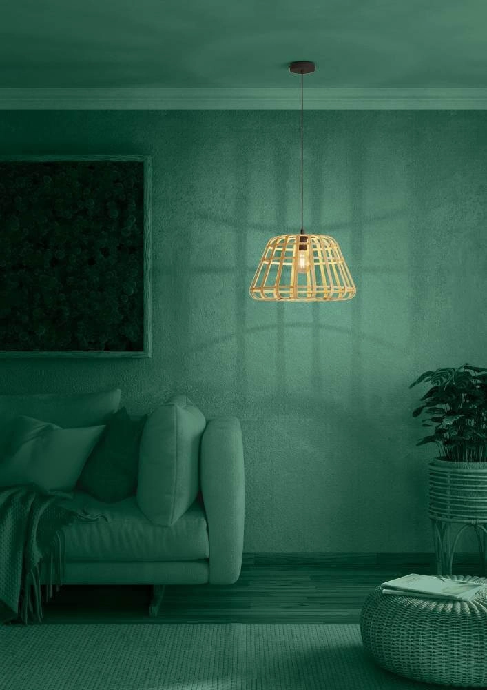 Rattan hanging lamp Montezuelo Ø 50cm Stars of Light 9008606240500