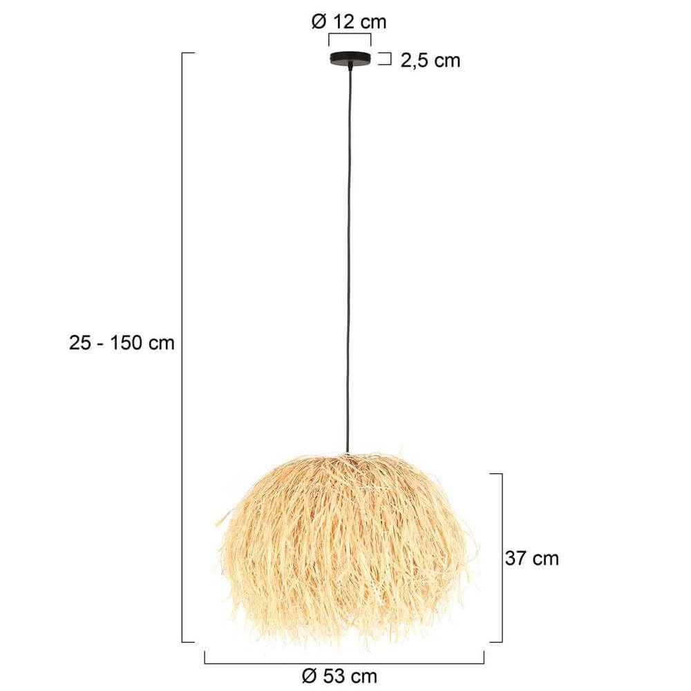 Pendant lamp Grass straw-coloured Steinhauer 8712746173482