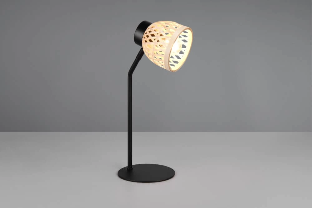 Black table lamp Laurent with cream cap Trio 4017807637571