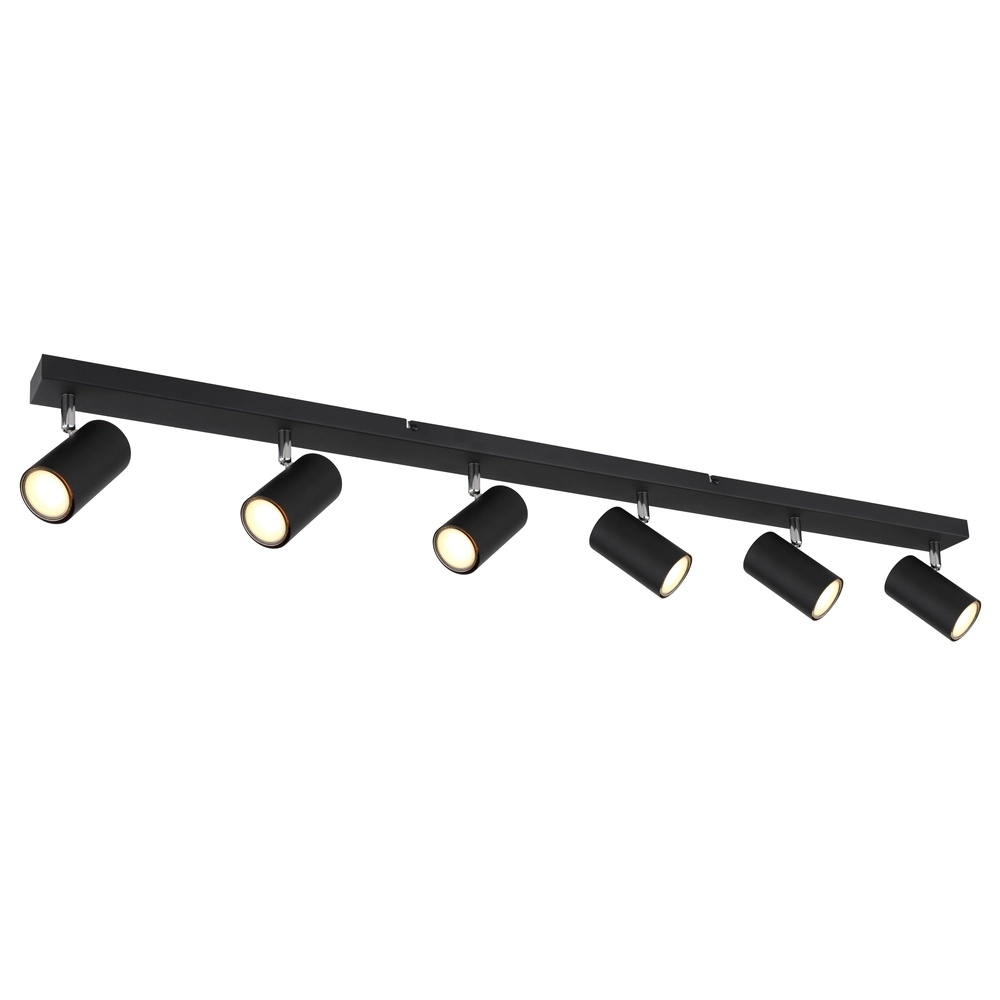 Ceiling lamp 6-lights Robby Black