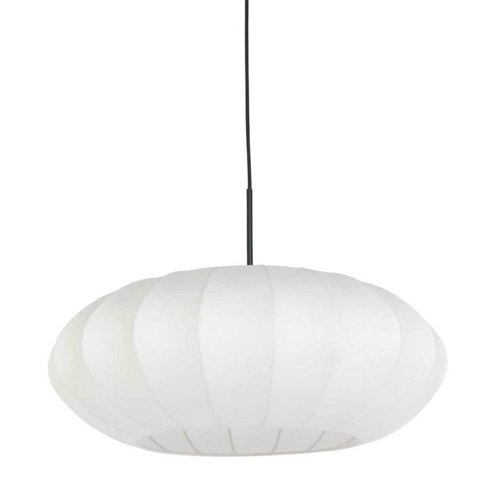 Pendant lamp Sparkled Light black with white hood