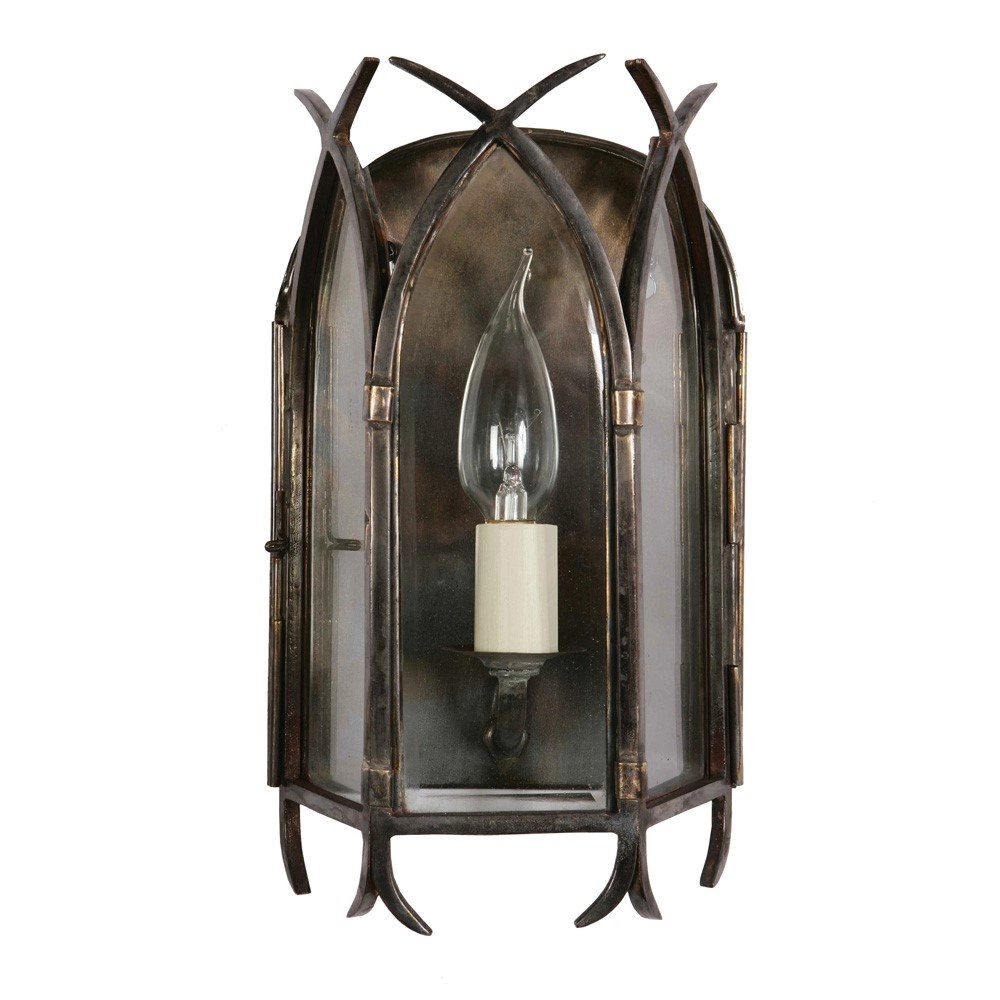 Antique wall lamp Gothic 28cm - antique copper (ant)