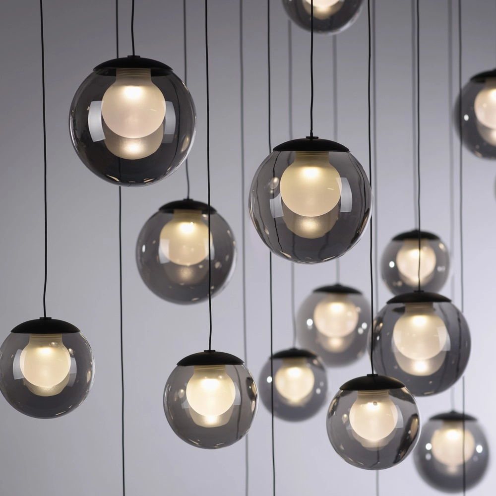 13-light pendant lamp Pure Popup mystic grey Paul Neuhaus 4012248398302