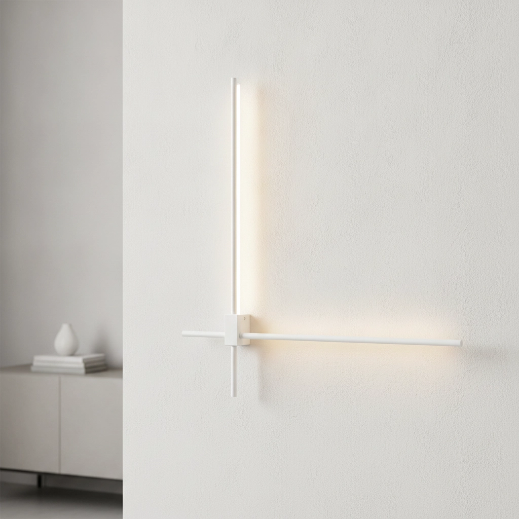 Sleek wall lamp Peak white
