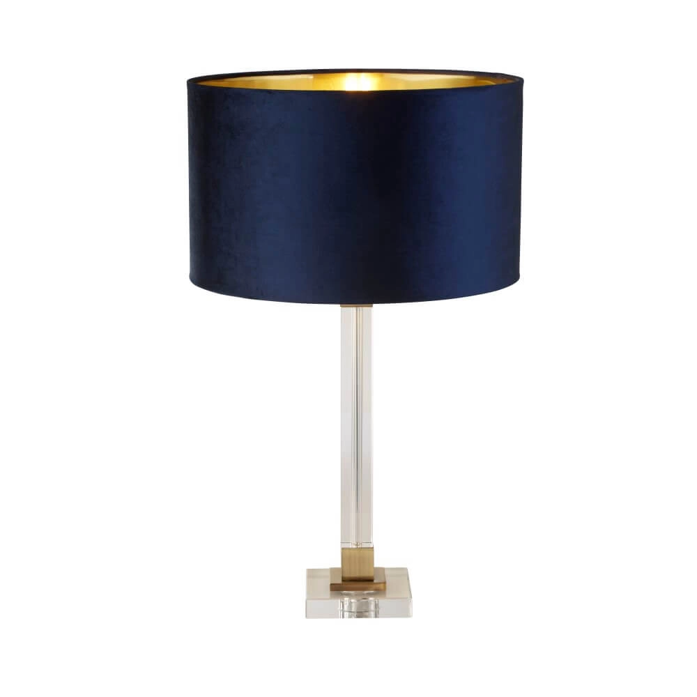 Design table lamp Scarborough Gold with dark blue Searchlight 5053423257006