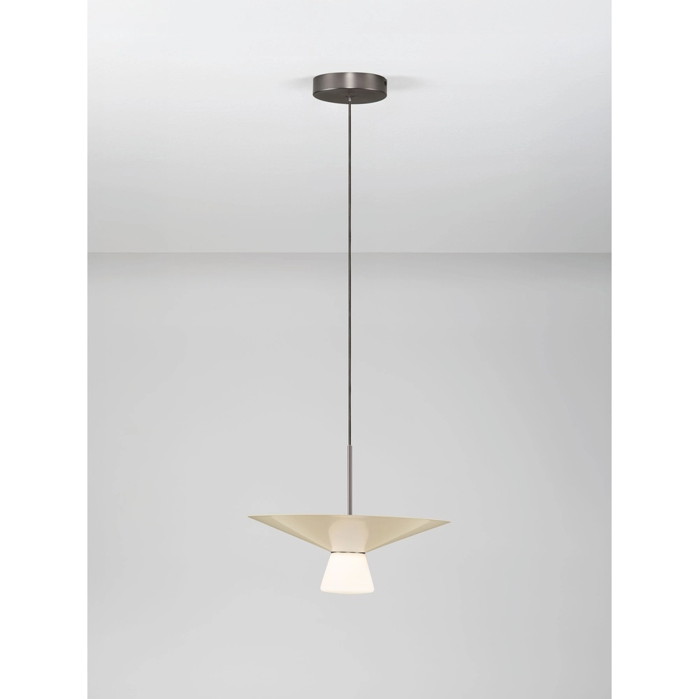 Design pendant lamp Baris white with grey Ø 38cm Lyora 5212017495303