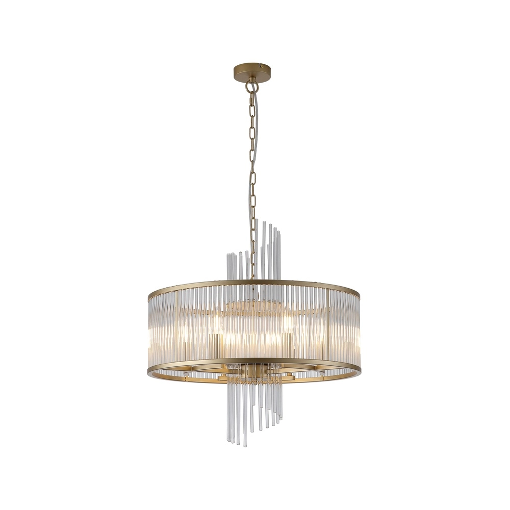 Pendant lamp Lara gold with clear glass Ø 55cm