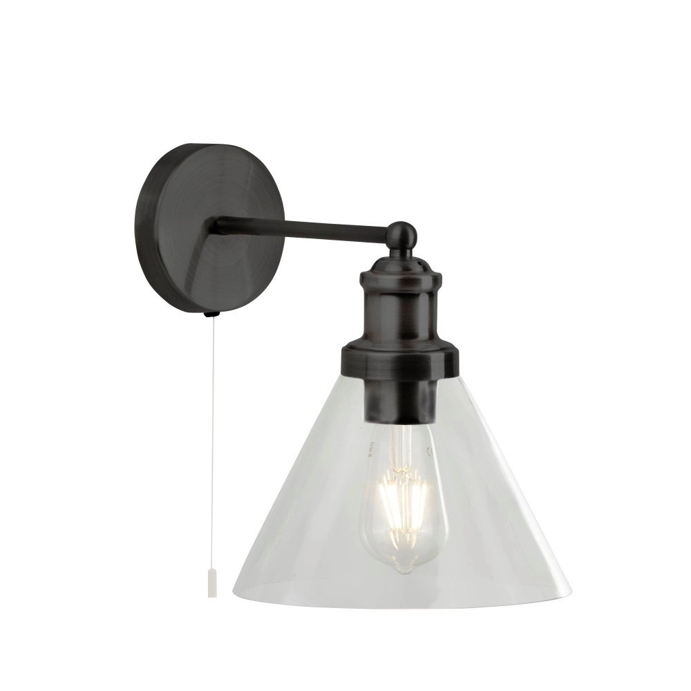 Black wall lamp Pyramid