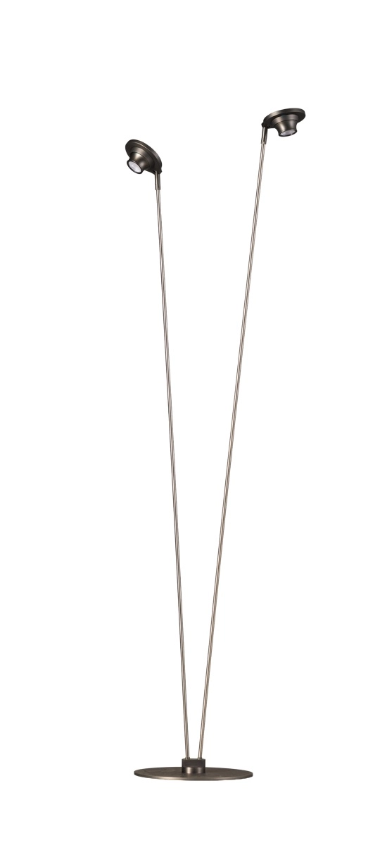 Modern 2-light Angelique black nickel