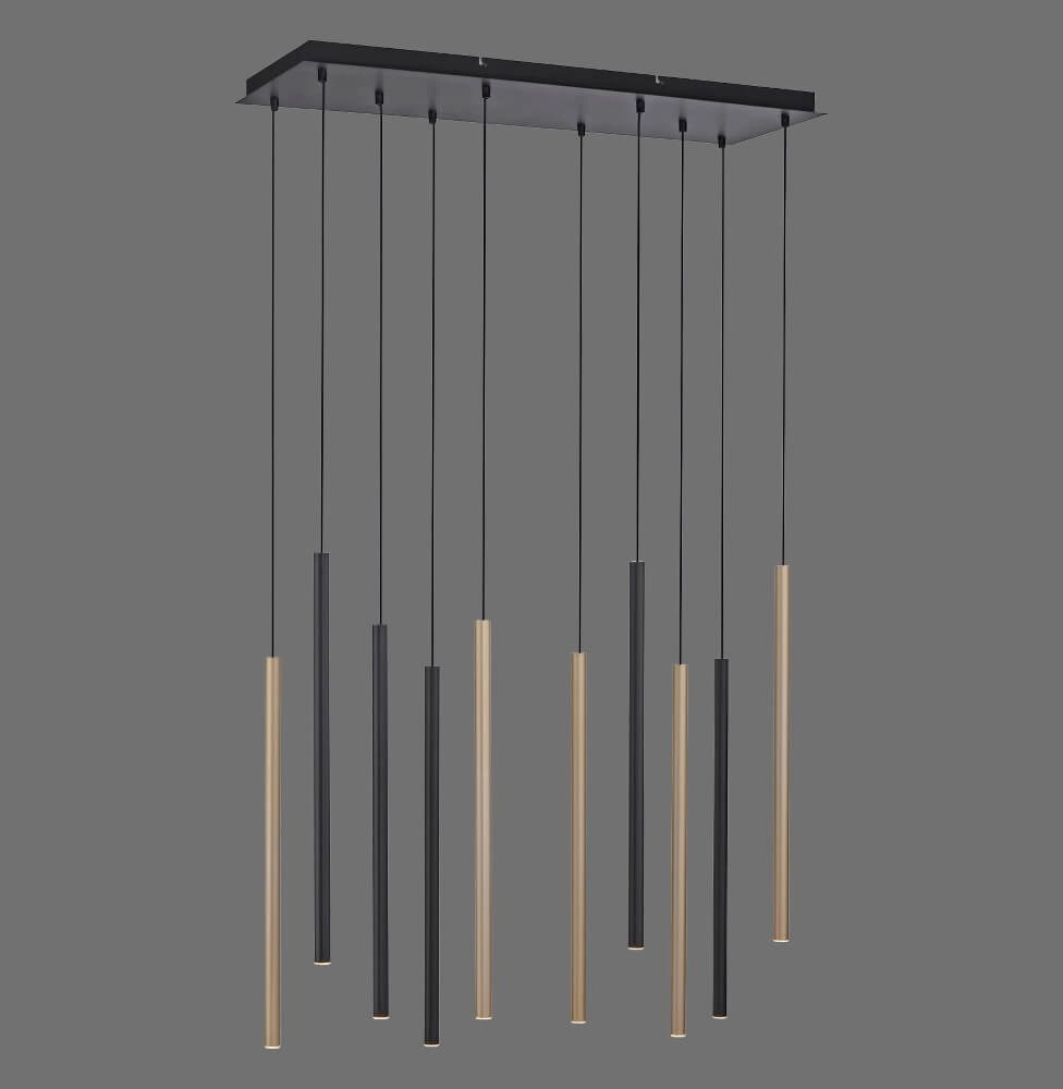 Unique pendant lamp Flute 10-light Paul Neuhaus 4012248374788