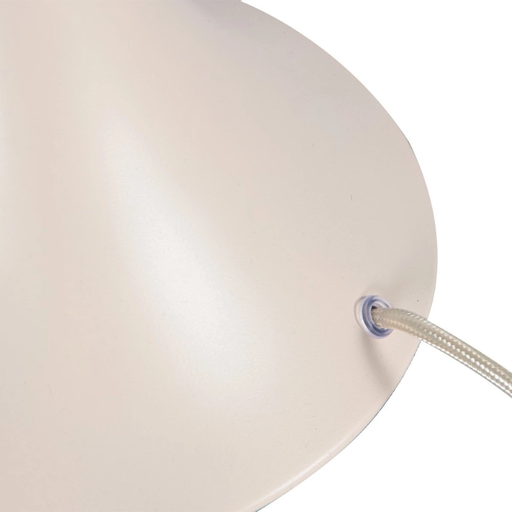 Table lamp Ancilla sand brown with white glass