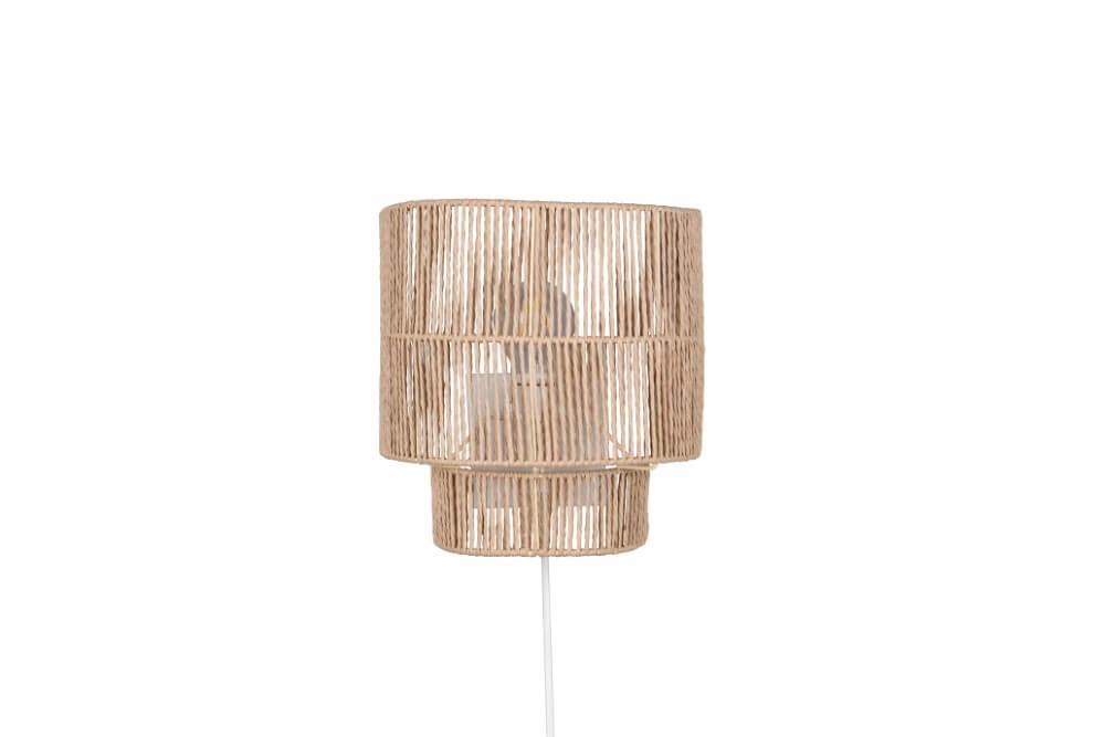 Japandi wall lamp Satna Rattan Trio 4017807636192