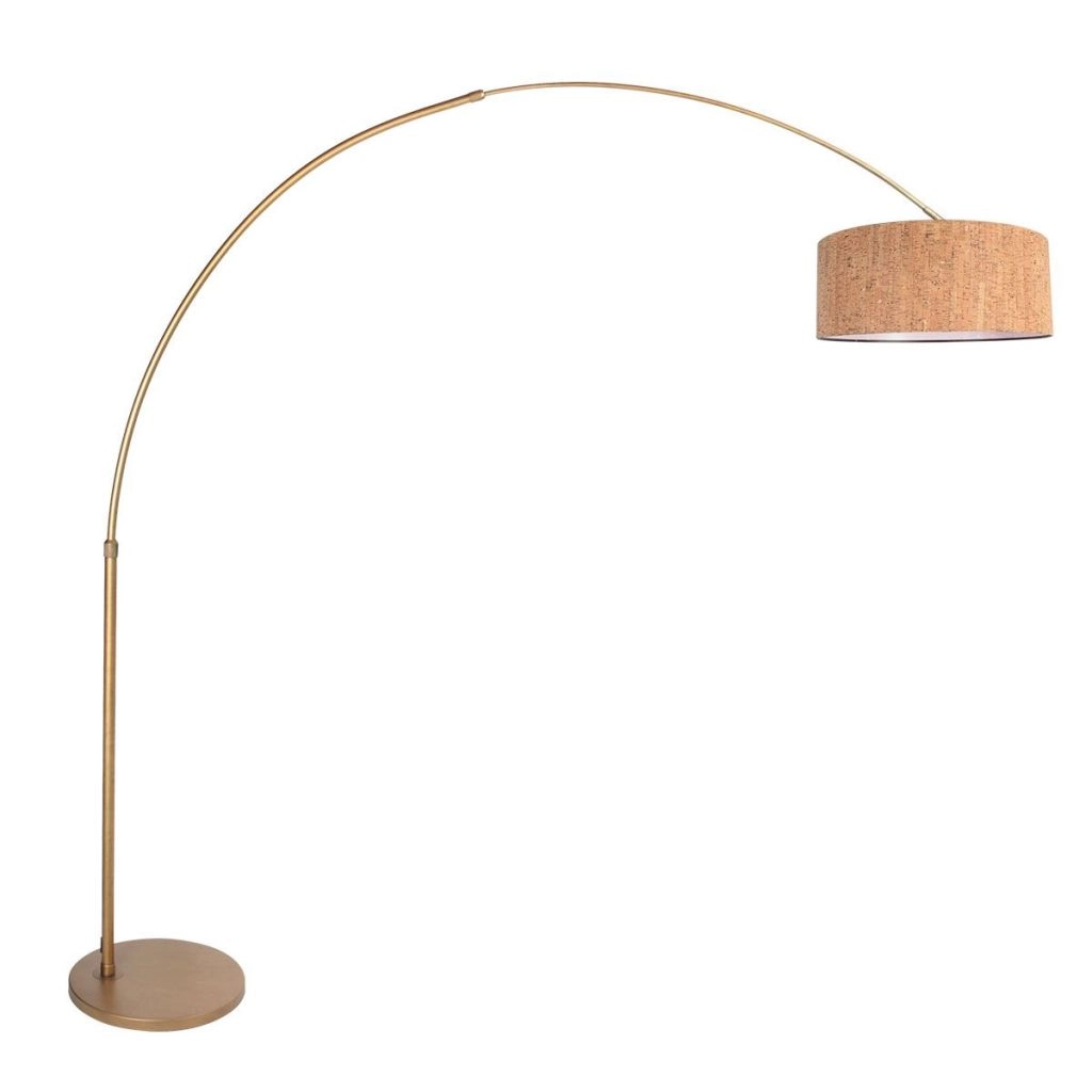 Bronze floor lamp Sparkled Light with cork cap Ø50cm