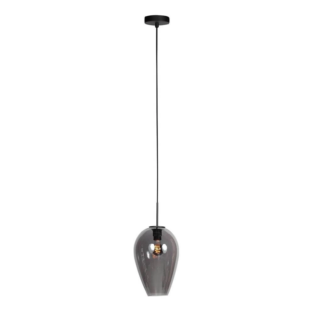 Pendant lamp HaloSwap with 1 smoke glass Ø 22.5cm