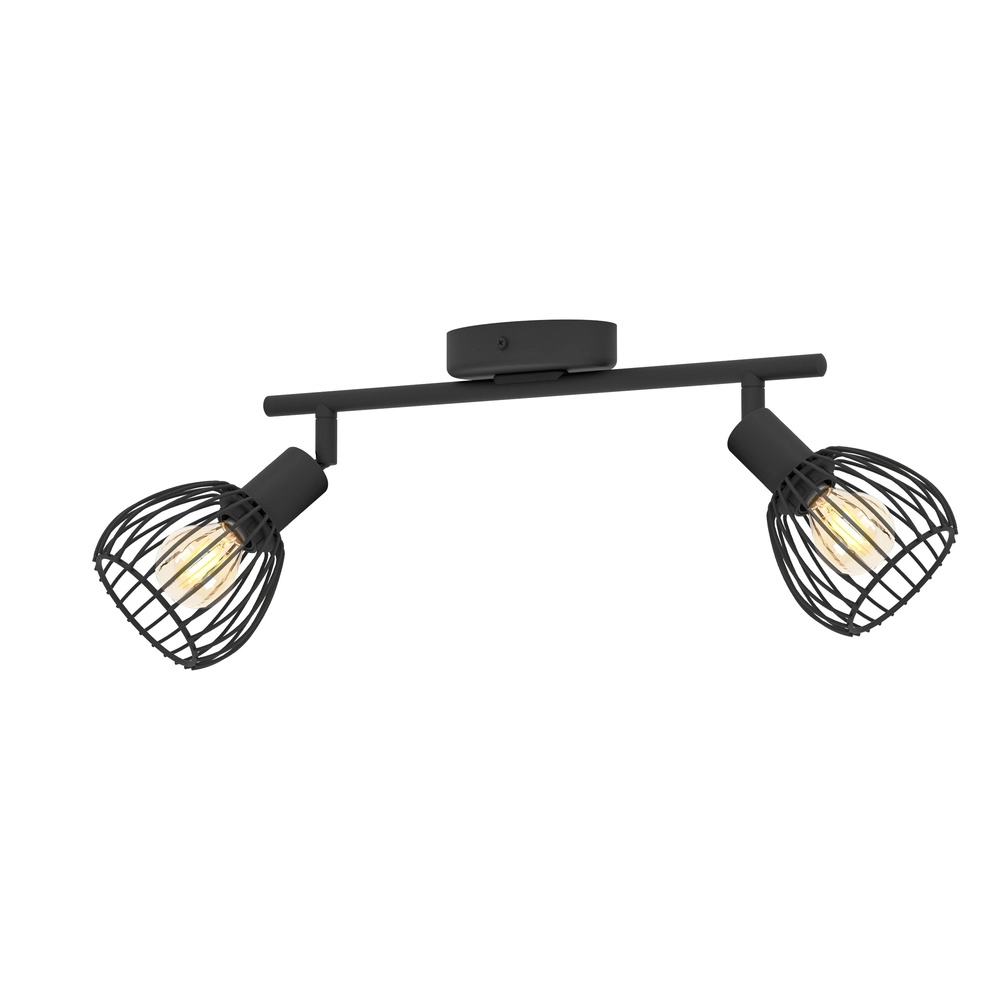 2-light wire lamp spotlight Sonnino black - E14