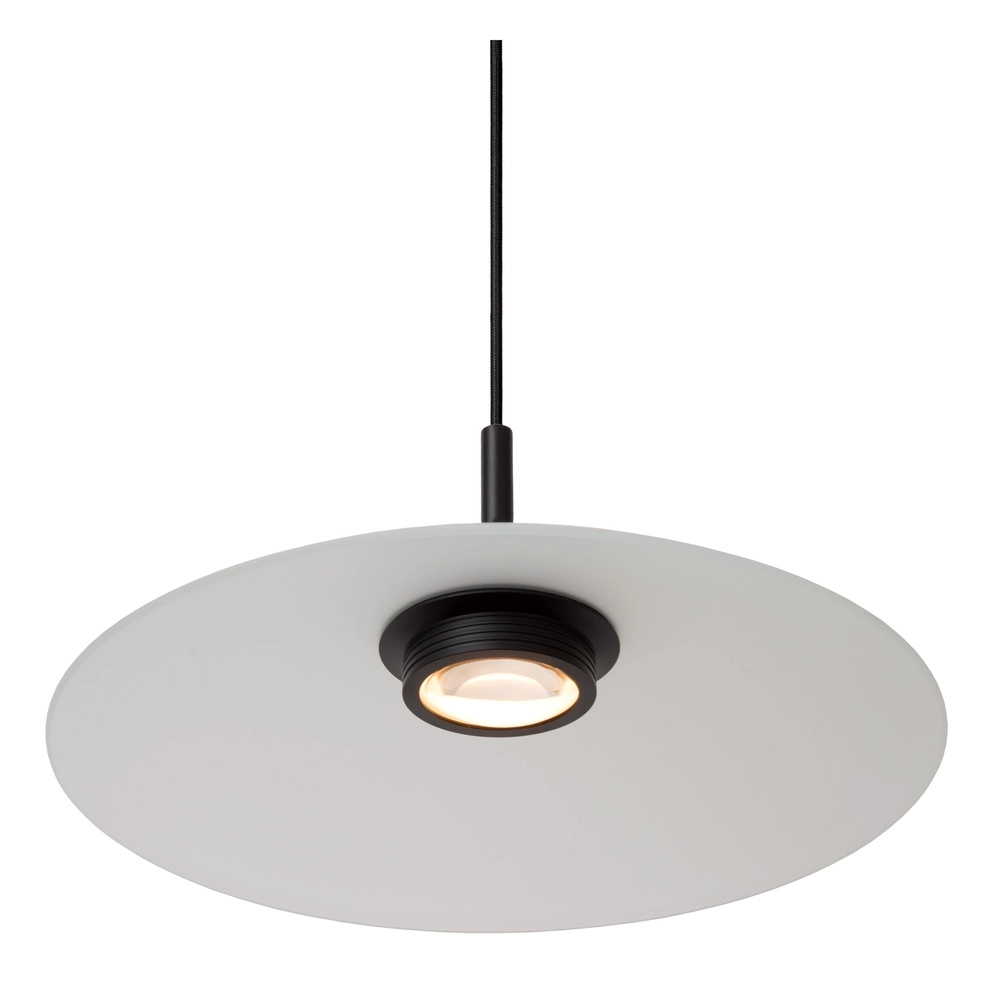 Sleek pendant lamp Menga Ø 40cm white glass Premium by Lucide 5411212251183