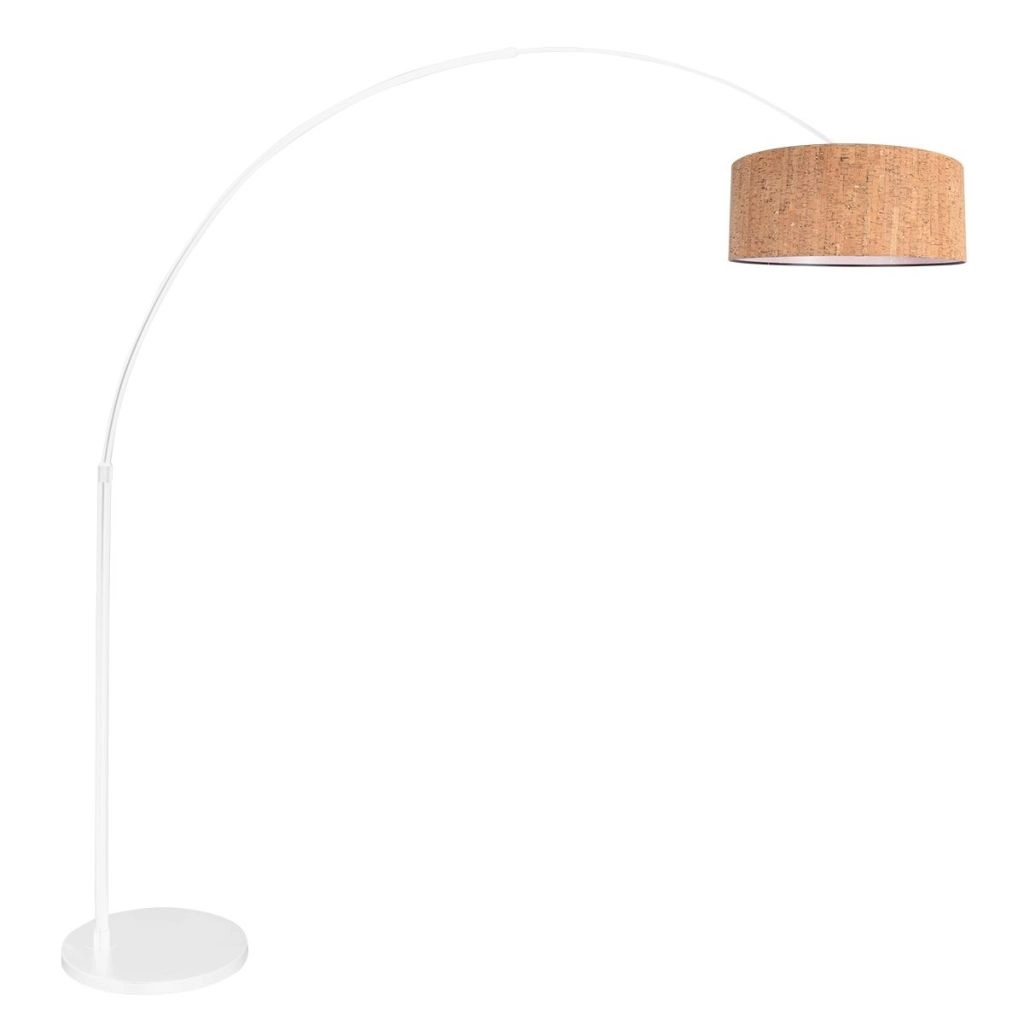 White arc lamp Sparkled Light with cork cap Ø40cm