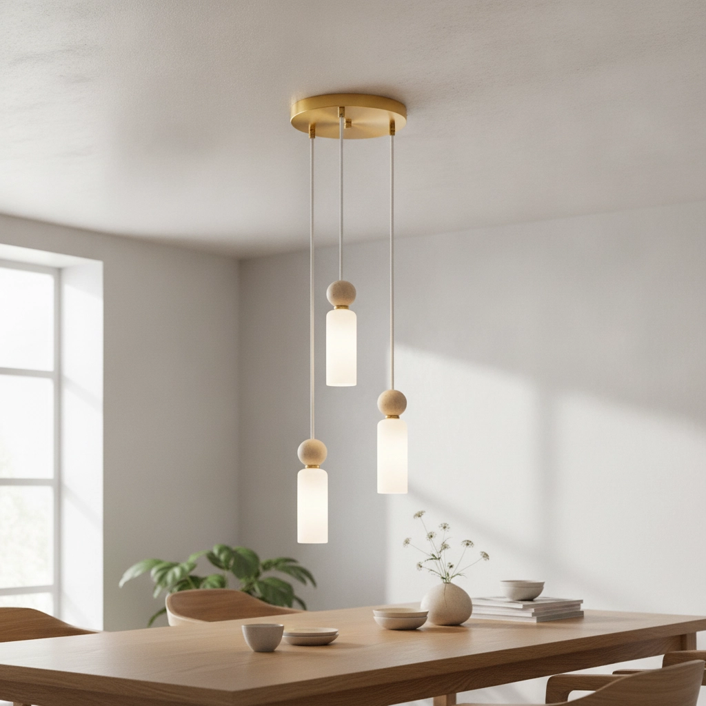 Pendant lamp Filomena 3-light gold