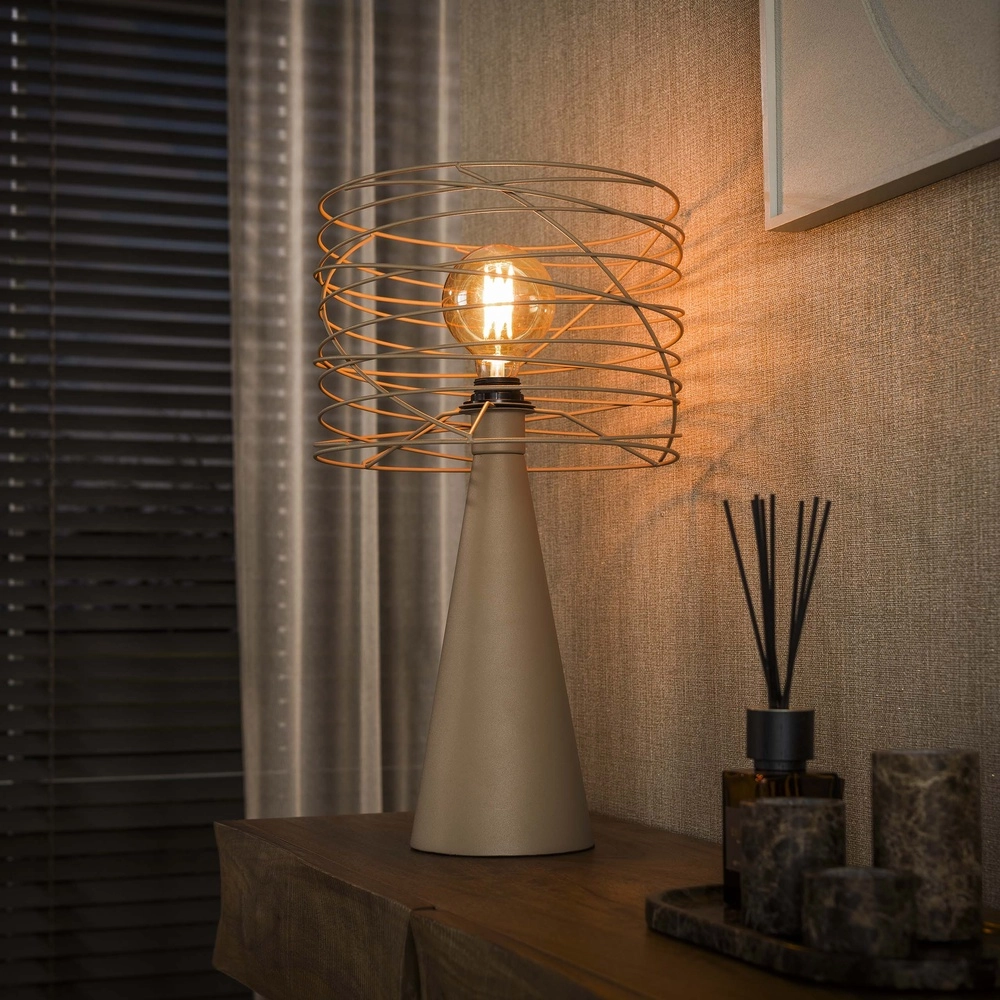 Sand table lamp Curl with wire cap