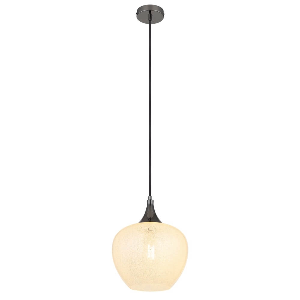 Anthracite pendant lamp Maxy with white glass Ø 24cm