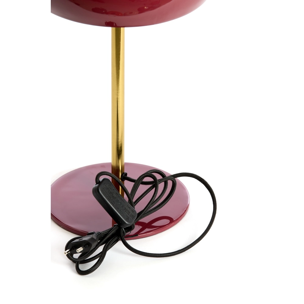Table lamp Surin Ø 23cm - gloss burgundy with gold Light & Living 8717807743444