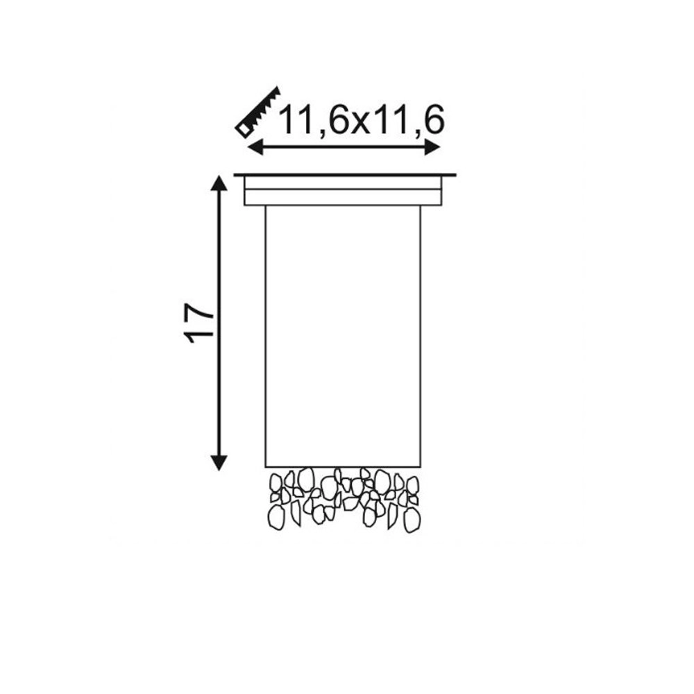 Square ground spot Dasar Exact SLV 4024163124768