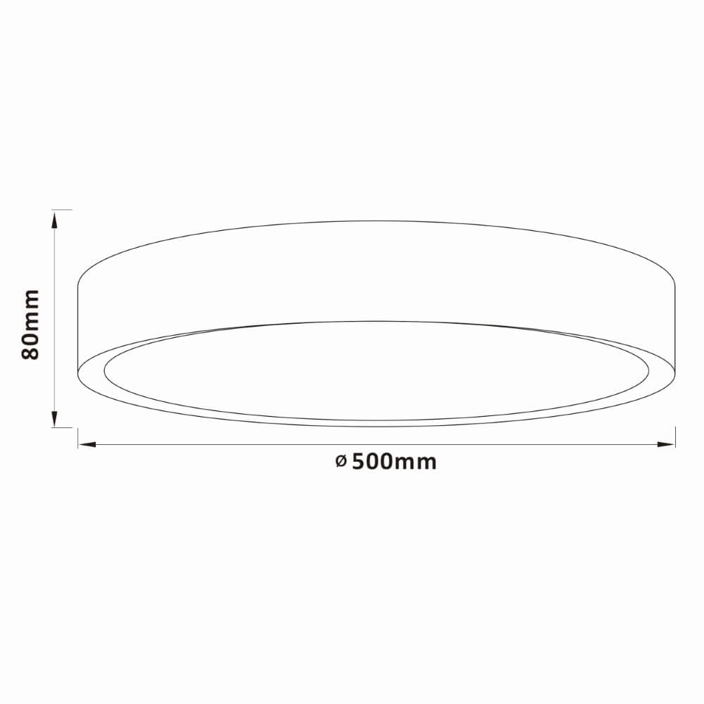 Wooden ceiling lamp Slimline Ø 50cm Brilliant 4004353426582