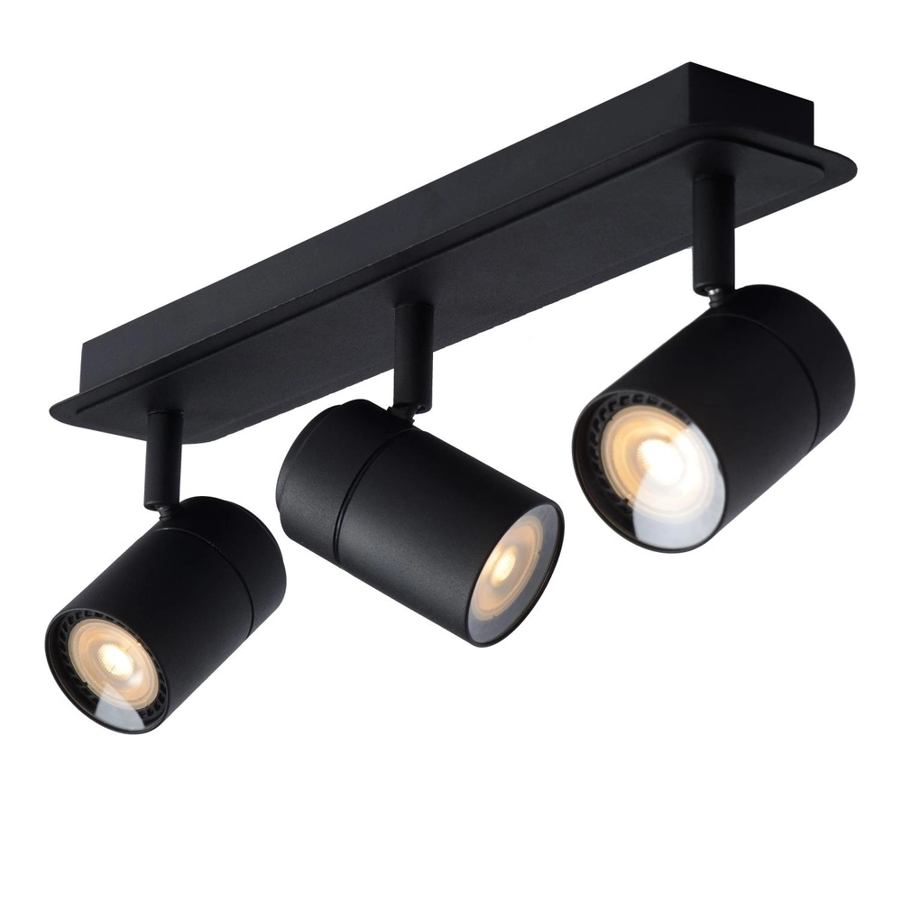 Ceiling spotlight Lennert 3-light black Lucide 5411212262691