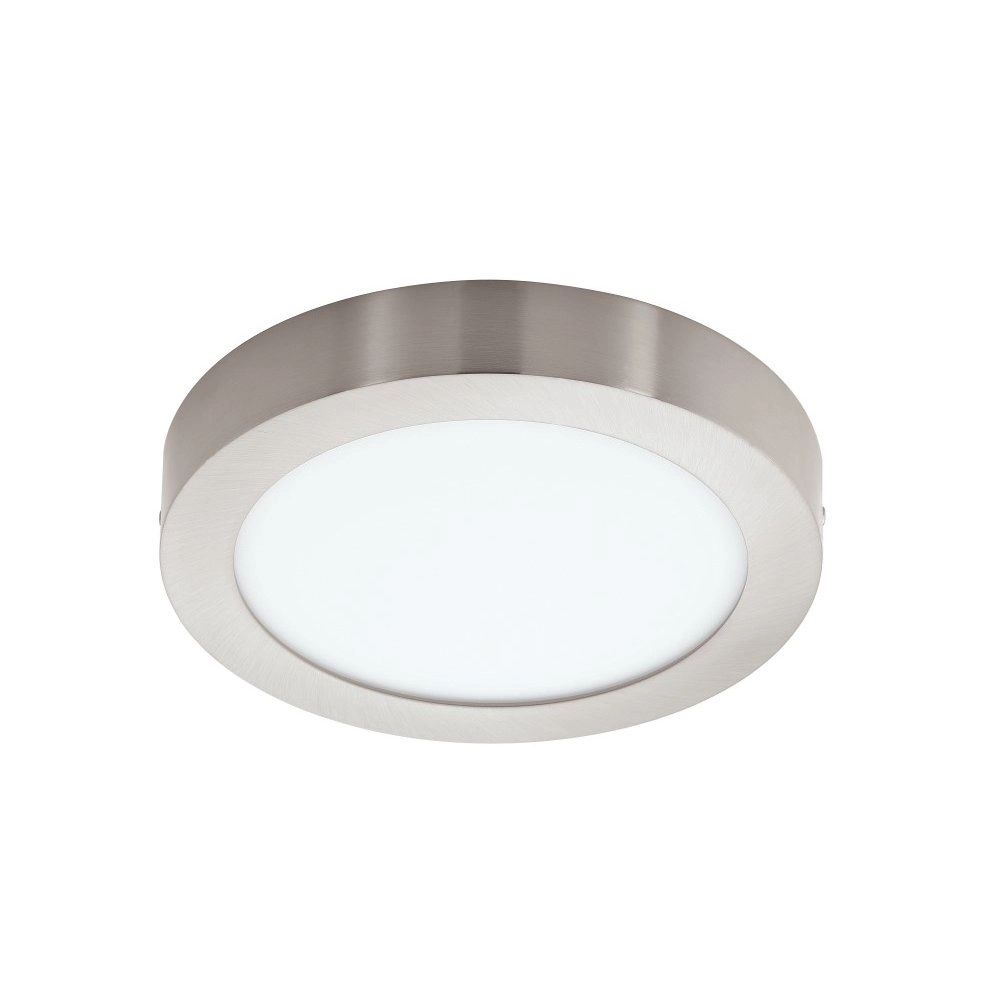LED flush ceiling light Fueva-C Round 30cm nickel matt