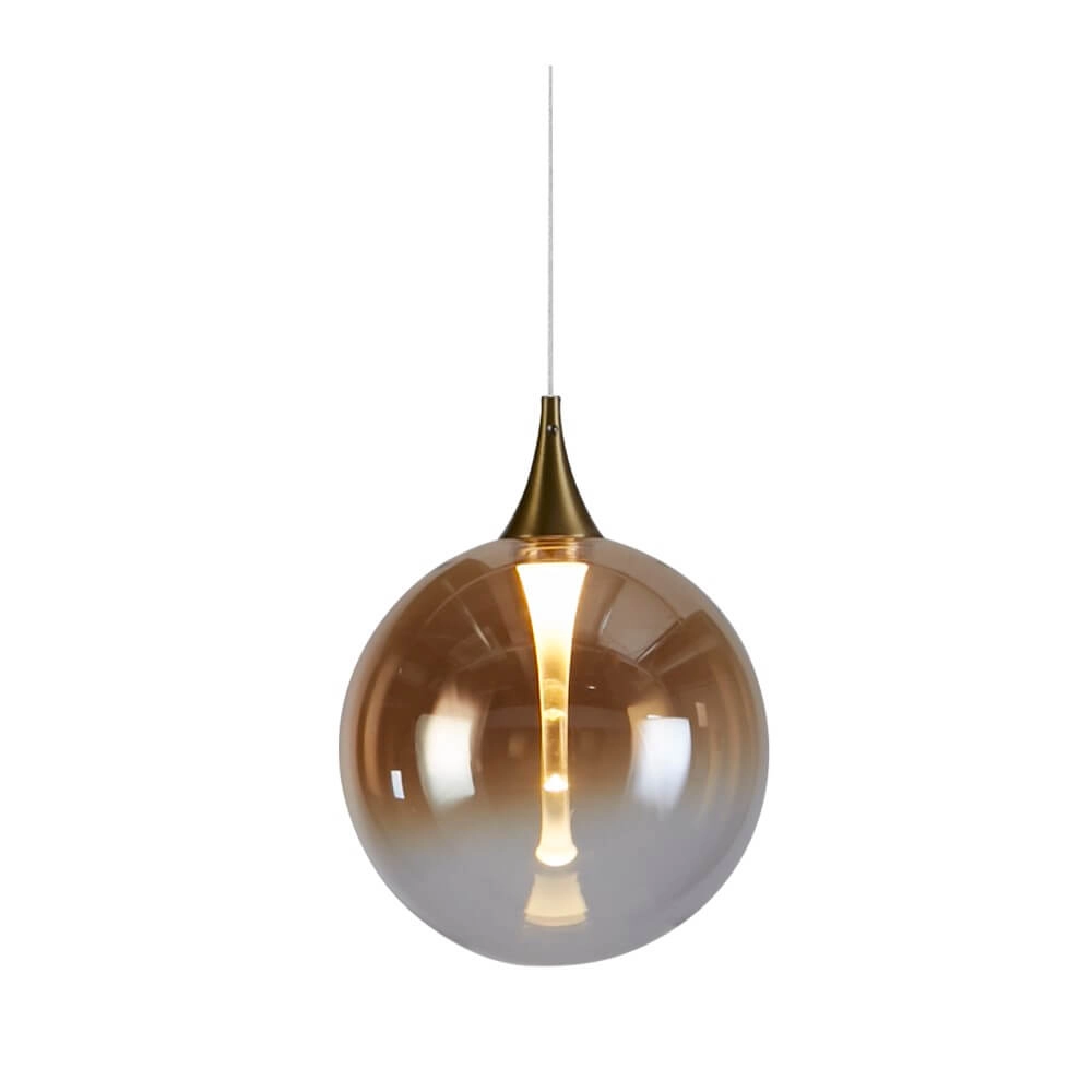 1-light pendant lamp Alchemy Amber glass