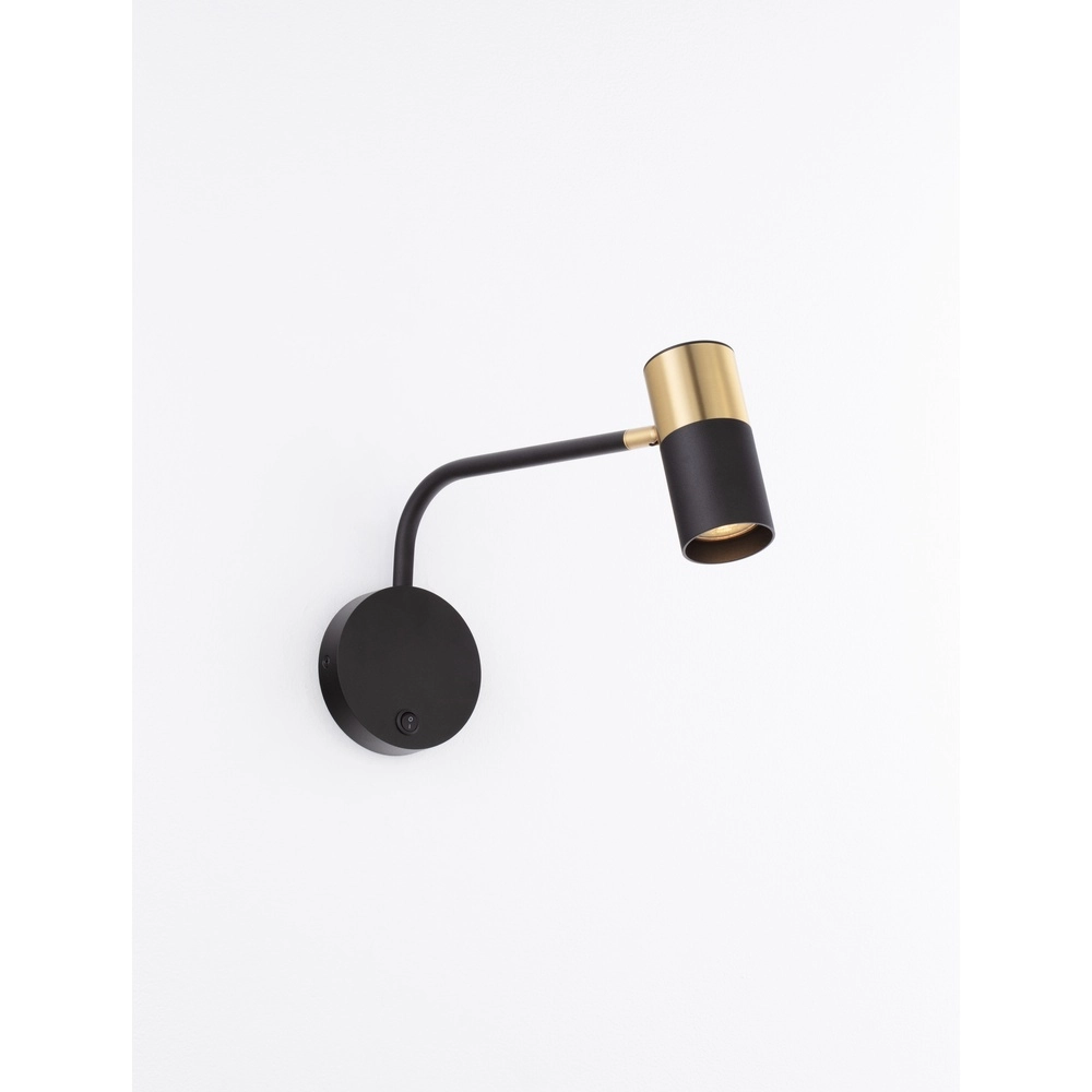 Wall light Pongo black with gold Lyora 5212017441744