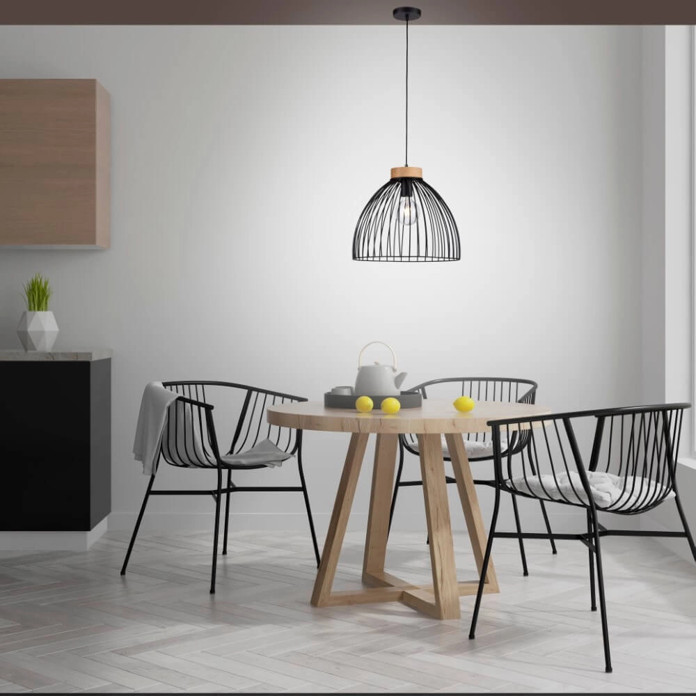 Pendant lamp Lami black Just Light 4043689982768