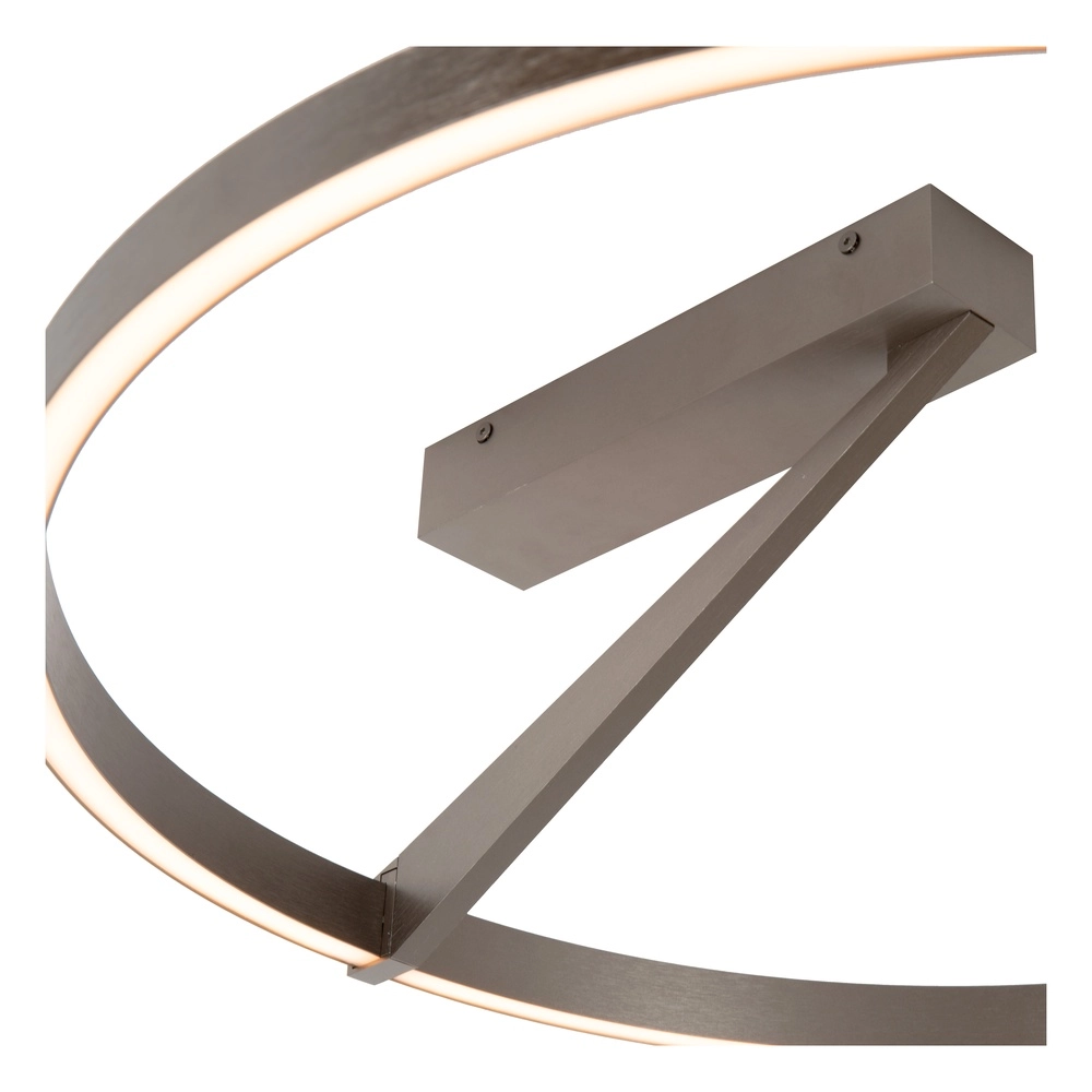 Design ceiling lamp Applause Ø 60cm - brushed steel - with remote control Premium by Lucide 5411212221803