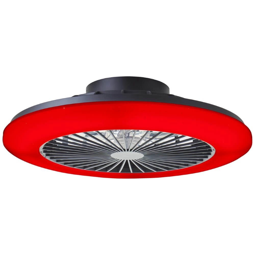Black fan Salerno with RGB function Brilliant 4004353435881