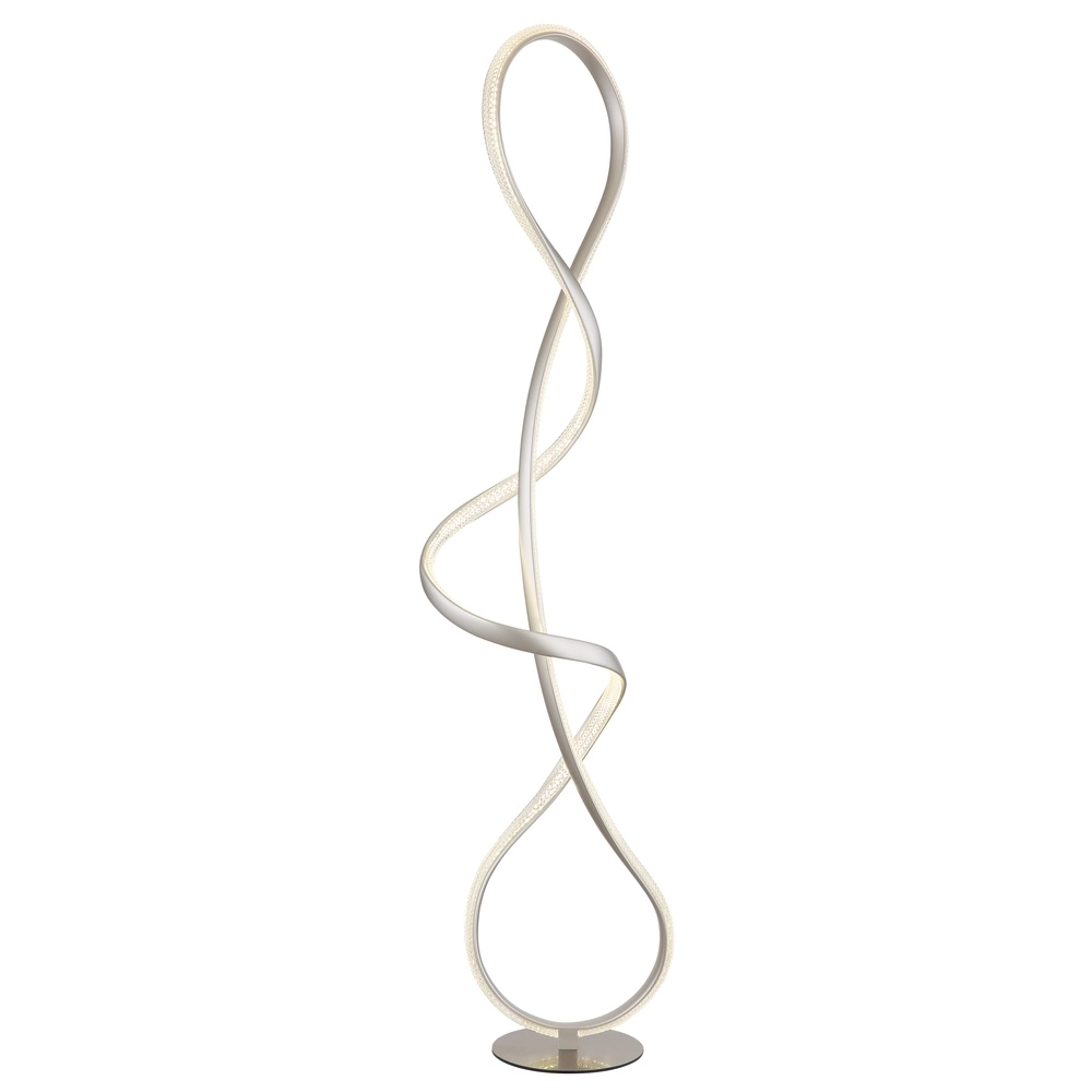 Nickel Floor Lamp Swirl Modern