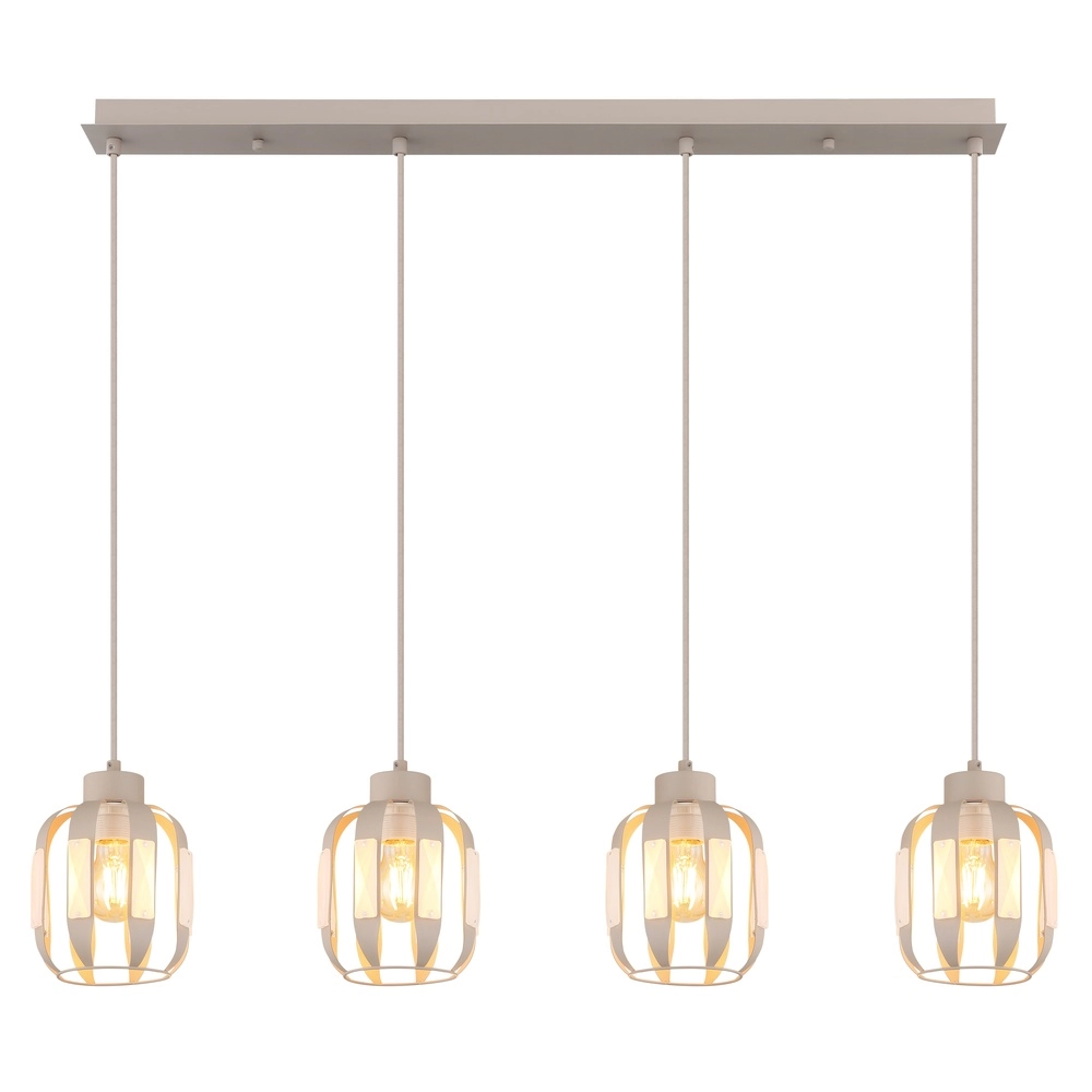 Dining room pendant lamp Arlen 4-light sand brown Globo 9007371580569