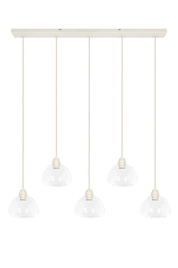5-light pendant lamp Bisho cream design 1040cm Light & Living 8717807743321