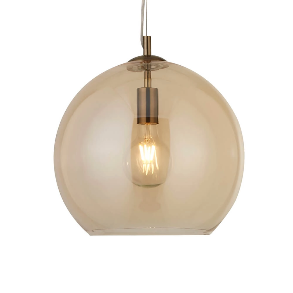 Amber Glass Pendant Lamp Balls Ø 30cm