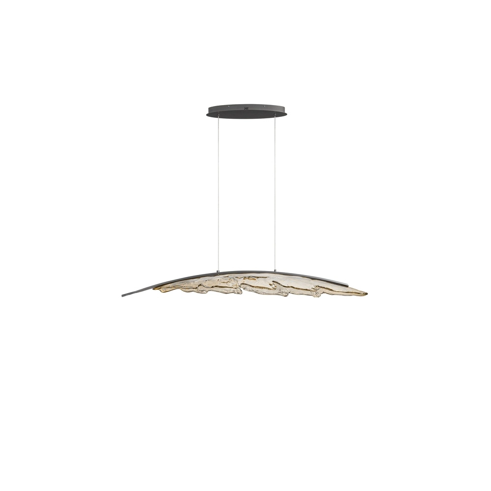 Design pendant lamp Amado anthracite with mocha 131.5cm Lyora 5212063500280
