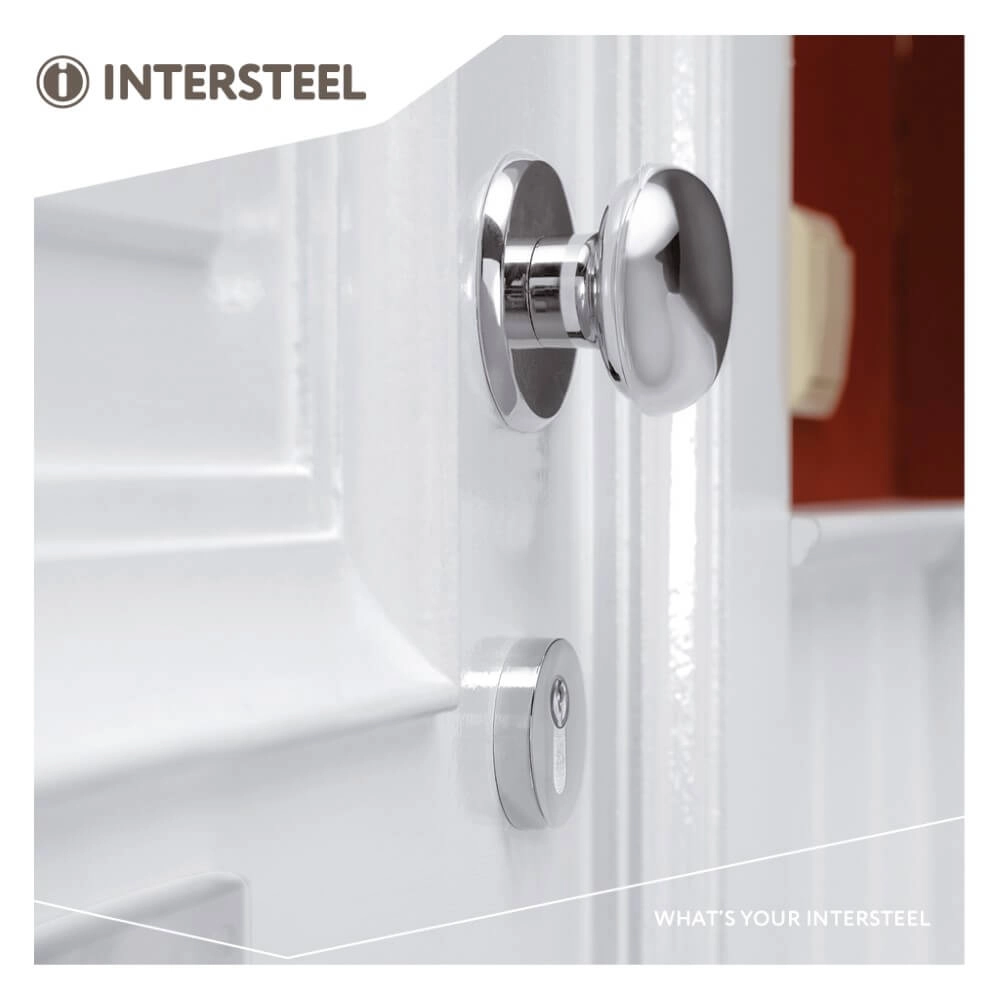 Classic front door knob Castor chrome Ø 8cm Intersteel 8714186023273