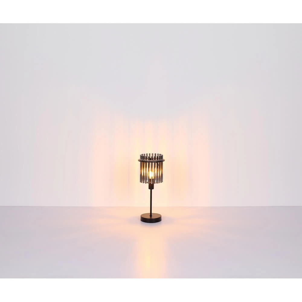 Black pendant lamp Gorley with amber glass 4-lights Globo 9007371474998