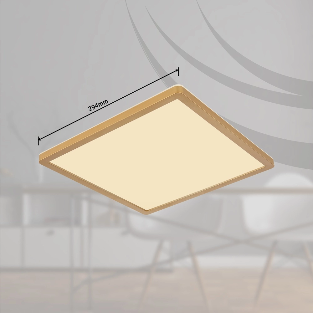 Ceiling light Sapana square 29.4cm gold Globo 9007371457427